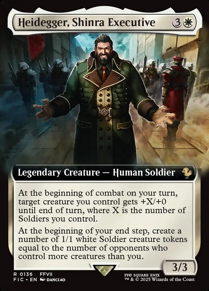 Magic the Gathering Card - Heidegger, Shinra Executive - MTG Circle