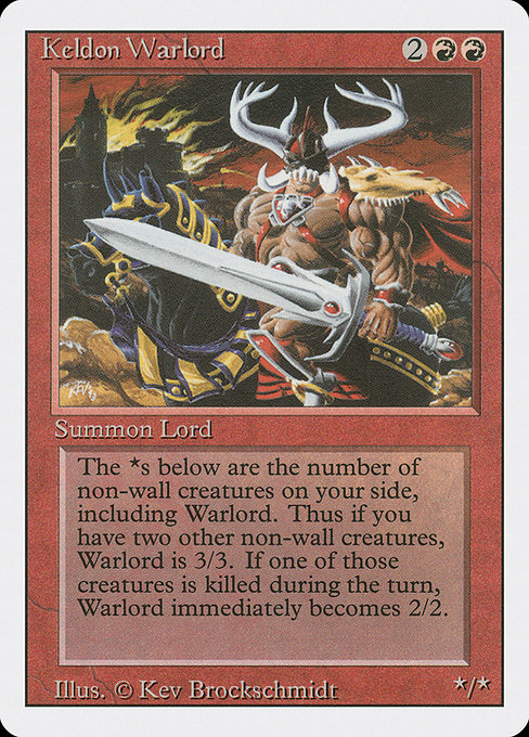 Magic the Gathering Card - Keldon Warlord - MTG Circle