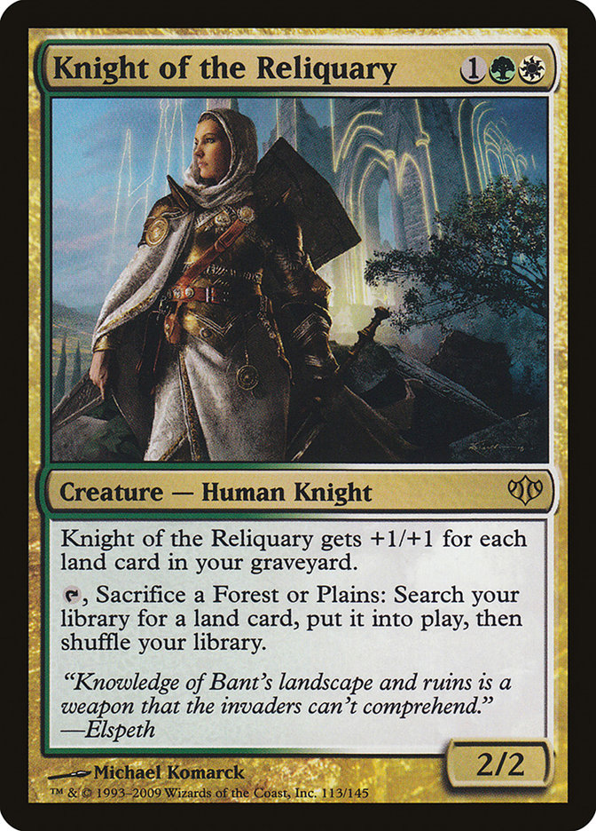 Magic the Gathering Card - Knight of the Reliquary - MTG Circle