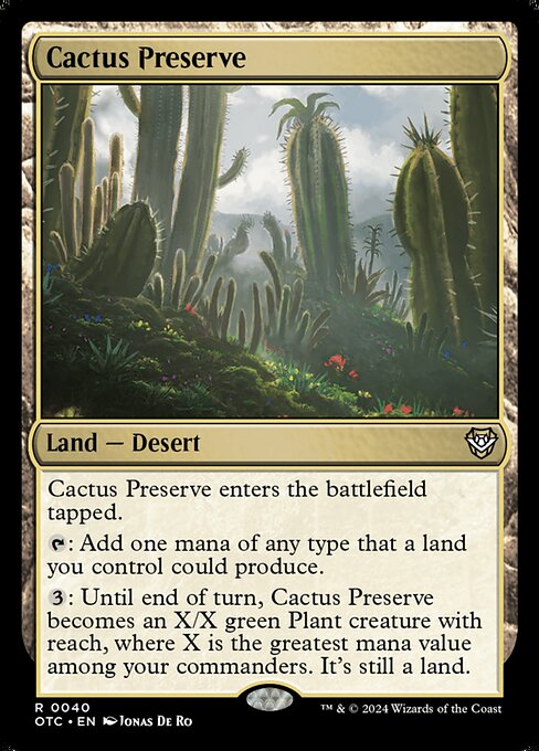 Magic the Gathering Card - Cactus Preserve - MTG Circle
