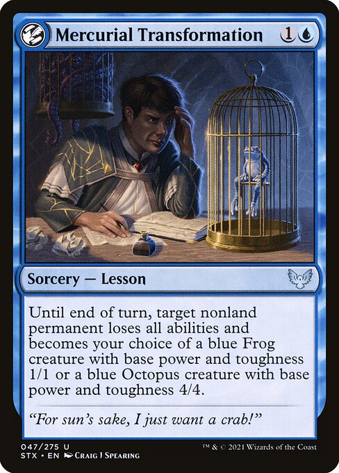 Magic the Gathering Card - Mercurial Transformation - MTG Circle