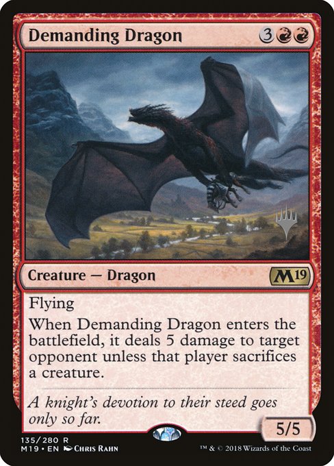 Magic the Gathering Card - Demanding Dragon - MTG Circle