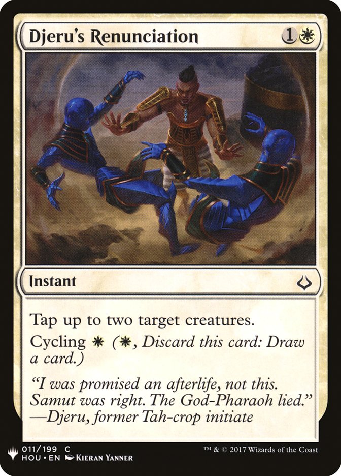Magic the Gathering Card - Djeru's Renunciation - MTG Circle