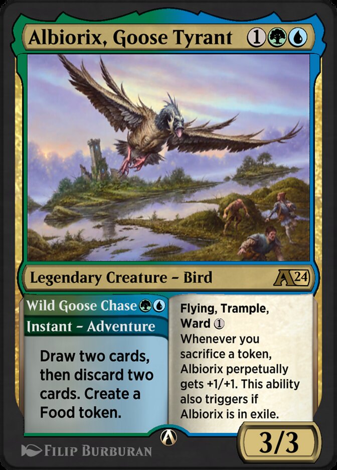 Magic the Gathering Card - Albiorix, Goose Tyrant // Wild Goose Chase - MTG Circle