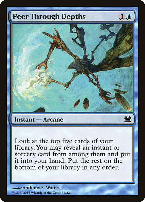 Magic the Gathering Card - Peer Through Depths - MTG Circle