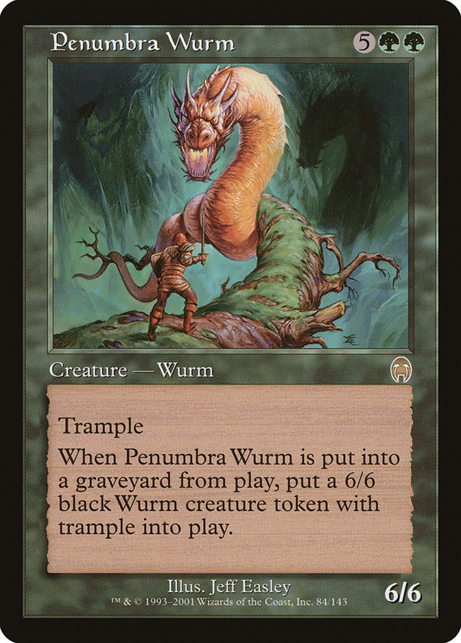 Magic the Gathering Card - Penumbra Wurm - MTG Circle