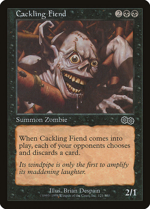 Magic the Gathering Card - Cackling Fiend - MTG Circle