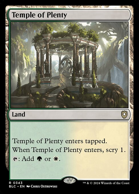 Magic the Gathering Card - Temple of Plenty - MTG Circle