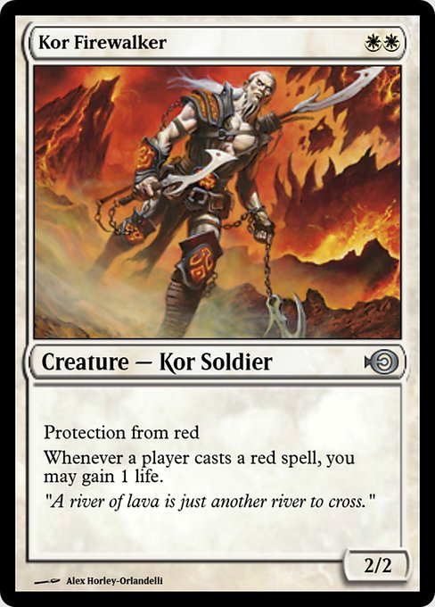 Magic the Gathering Card - Kor Firewalker - MTG Circle