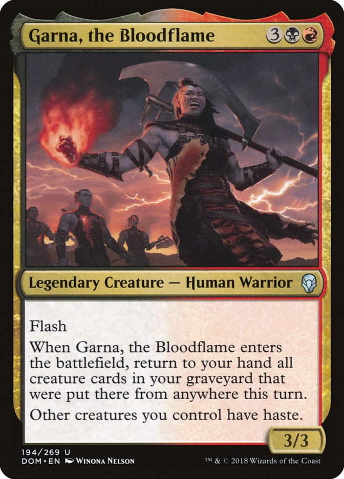 Magic the Gathering Card - Garna, the Bloodflame - MTG Circle