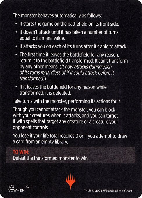 Magic the Gathering Card - Monster of the Week (cont'd) - MTG Circle