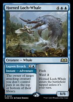 Magic the Gathering Card - Horned Loch-Whale // Lagoon Breach - MTG Circle