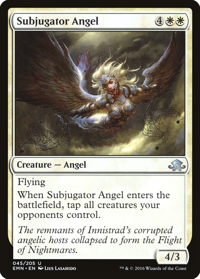 Magic the Gathering Card - Subjugator Angel - MTG Circle