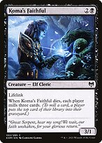 Magic the Gathering Card - Koma's Faithful - MTG Circle