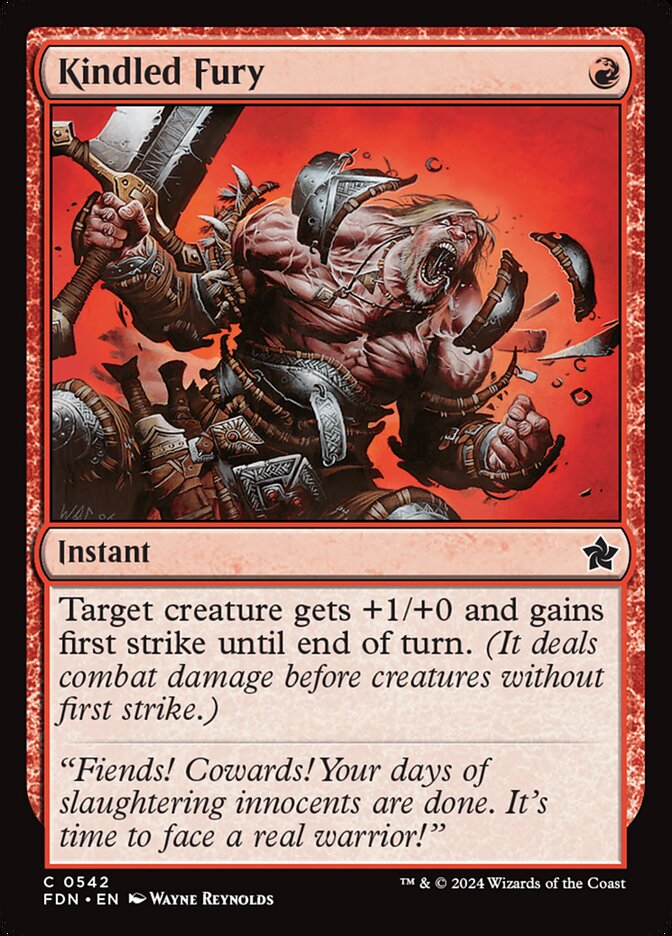 Magic the Gathering Card - Kindled Fury - MTG Circle