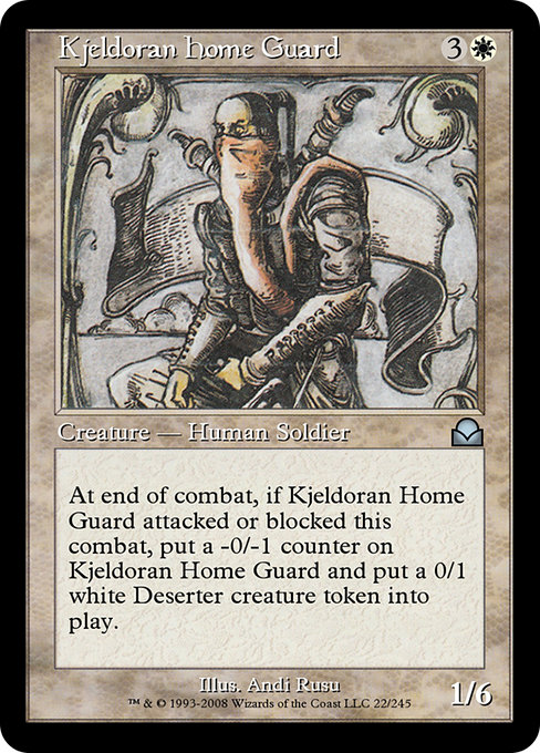 Magic the Gathering Card - Kjeldoran Home Guard - MTG Circle