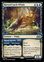 Magic the Gathering Card - Horned Loch-Whale // Lagoon Breach - MTG Circle