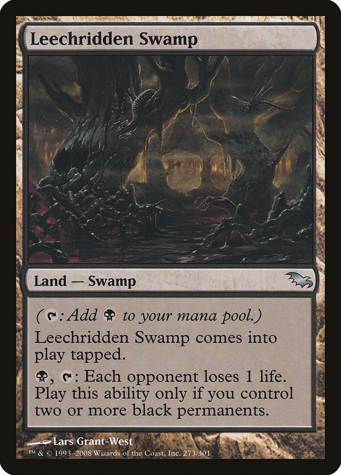 Magic the Gathering Card - Leechridden Swamp - MTG Circle