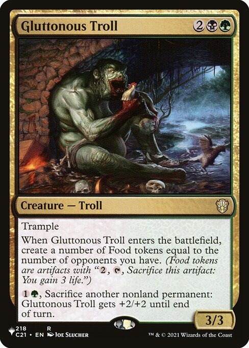 Magic the Gathering Card - Gluttonous Troll - MTG Circle