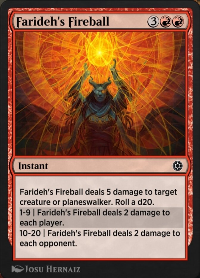 Magic the Gathering Card - Farideh's Fireball - MTG Circle