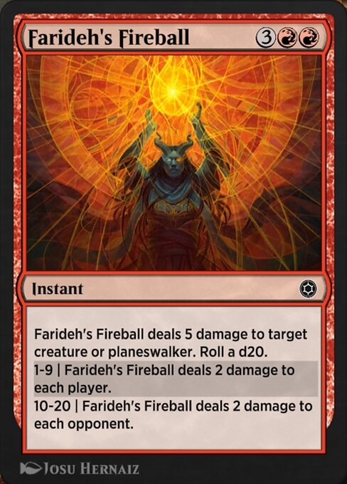 Magic the Gathering Card - Farideh's Fireball - MTG Circle