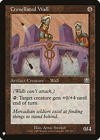 Magic the Gathering Card - Crenellated Wall - MTG Circle