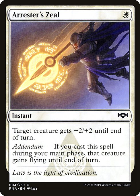 Magic the Gathering Card - Arrester's Zeal - MTG Circle