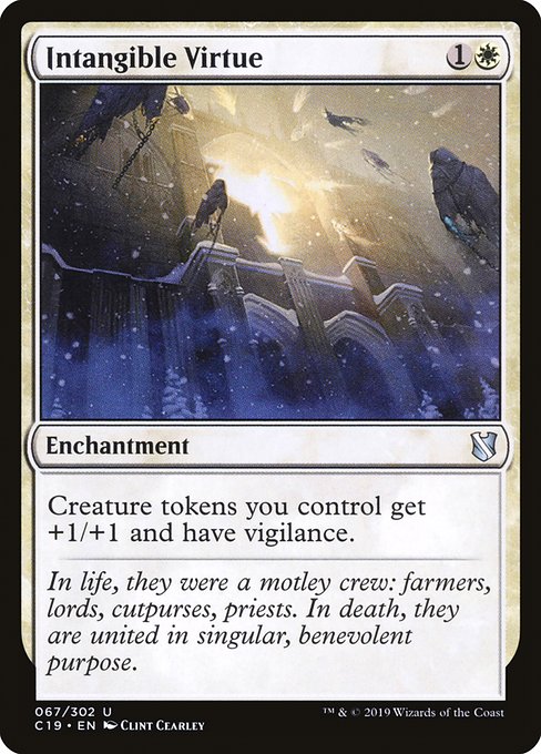Magic the Gathering Card - Intangible Virtue - MTG Circle