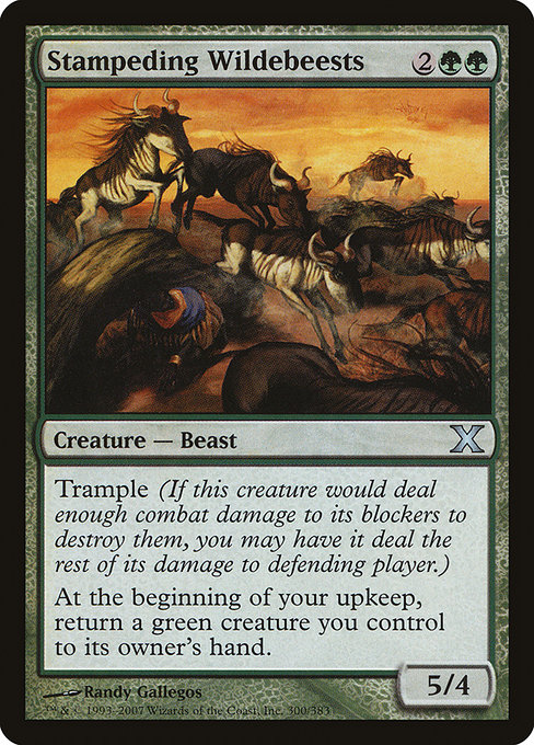 Magic the Gathering Card - Stampeding Wildebeests - MTG Circle