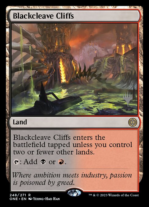 Magic the Gathering Card - Blackcleave Cliffs - MTG Circle