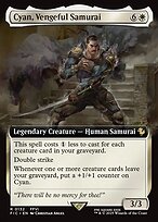 Magic the Gathering Card - Cyan, Vengeful Samurai - MTG Circle