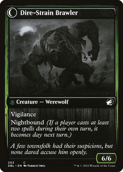Magic the Gathering Card - Dire-Strain Brawler - MTG Circle