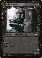 Magic the Gathering Card - Shady Traveler // Stalking Predator - MTG Circle
