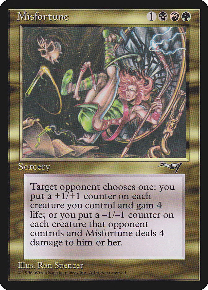 Magic the Gathering Card - Misfortune - MTG Circle