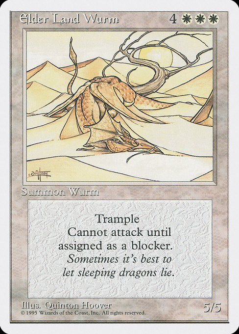Magic the Gathering Card - Elder Land Wurm - MTG Circle