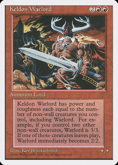 Magic the Gathering Card - Keldon Warlord - MTG Circle