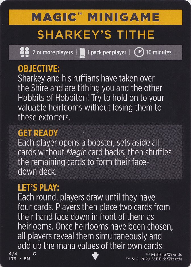 Magic the Gathering Card - Sharkey's Tithe - MTG Circle