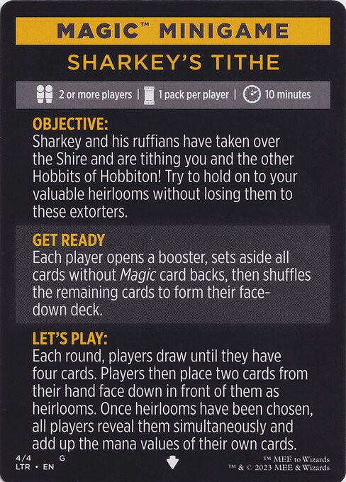 Magic the Gathering Card - Sharkey's Tithe - MTG Circle