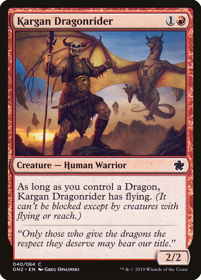 Magic the Gathering Card - Kargan Dragonrider - MTG Circle