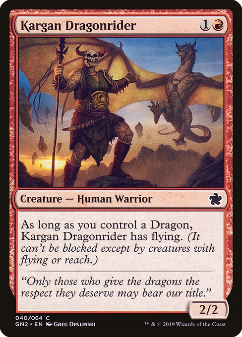 Magic the Gathering Card - Kargan Dragonrider - MTG Circle
