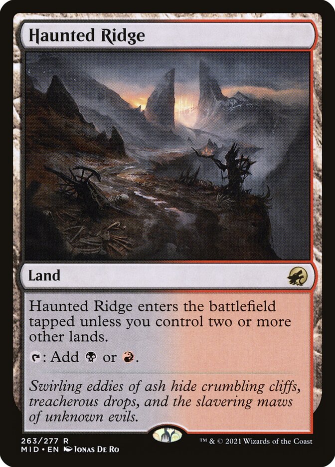 Magic the Gathering Card - Haunted Ridge - MTG Circle