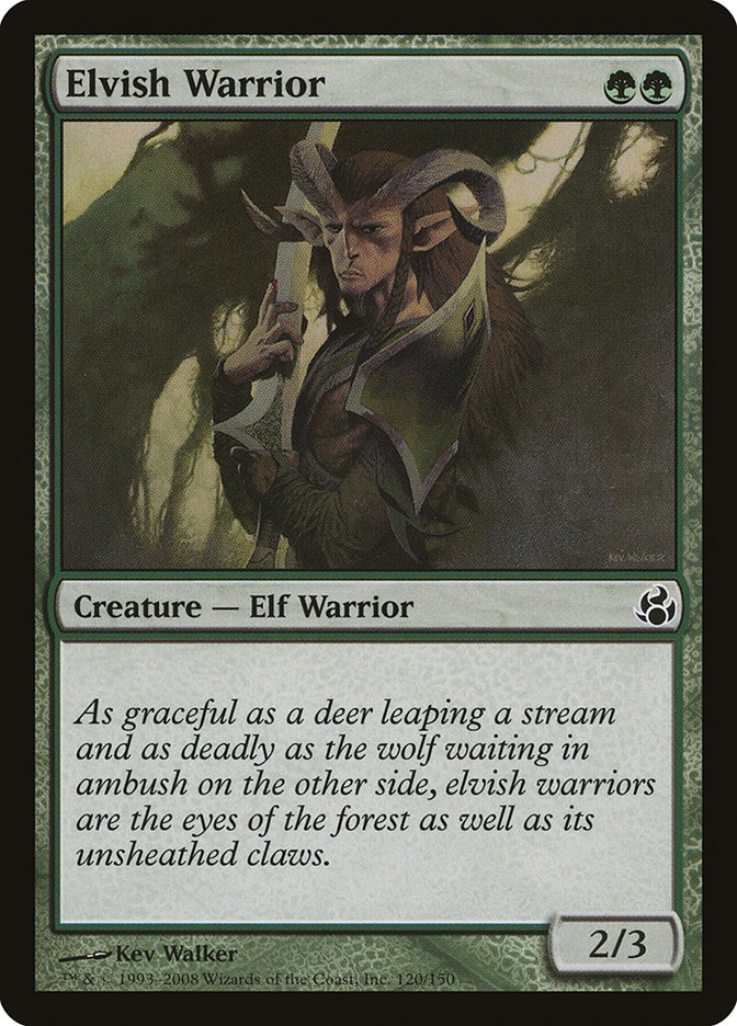 Magic the Gathering Card - Elvish Warrior - MTG Circle