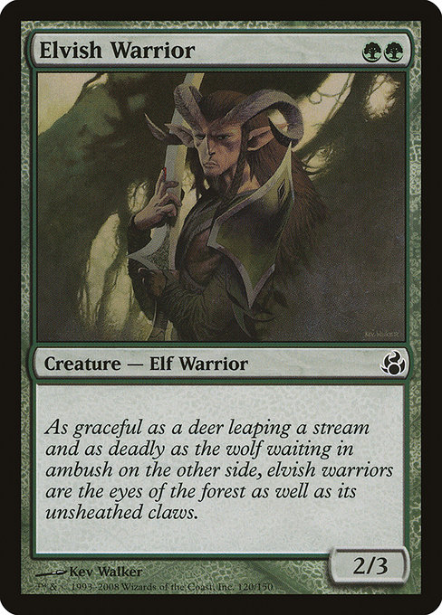 Magic the Gathering Card - Elvish Warrior - MTG Circle
