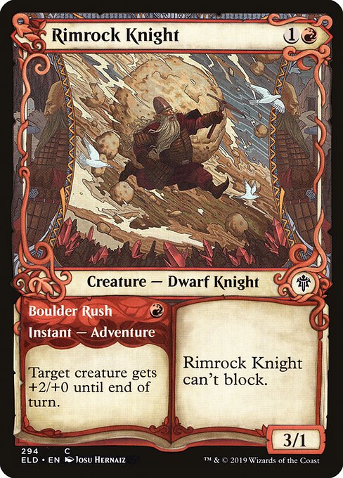 Magic the Gathering Card - Rimrock Knight // Boulder Rush - MTG Circle