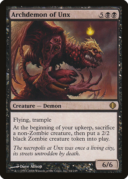 Magic the Gathering Card - Archdemon of Unx - MTG Circle