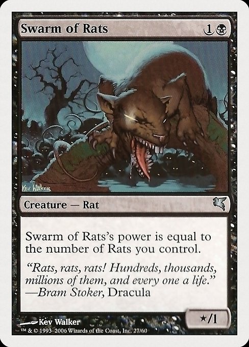 Magic the Gathering Card - Swarm of Rats - MTG Circle