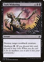 Magic the Gathering Card - Dark Withering - MTG Circle
