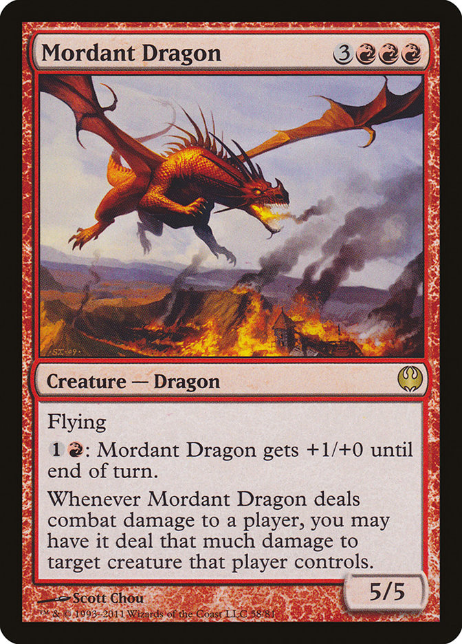 Magic the Gathering Card - Mordant Dragon - MTG Circle