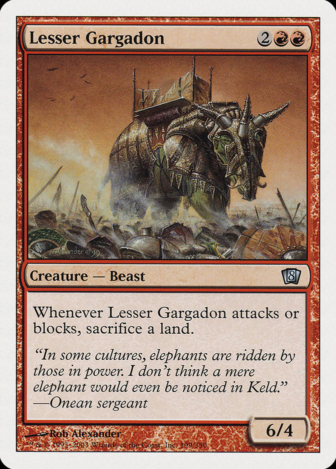 Magic the Gathering Card - Lesser Gargadon - MTG Circle