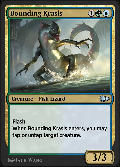 Magic the Gathering Card - Bounding Krasis - MTG Circle